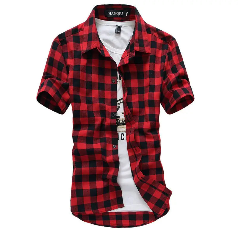 CAMISA XADREZ MASCULINA MANGA CURTA