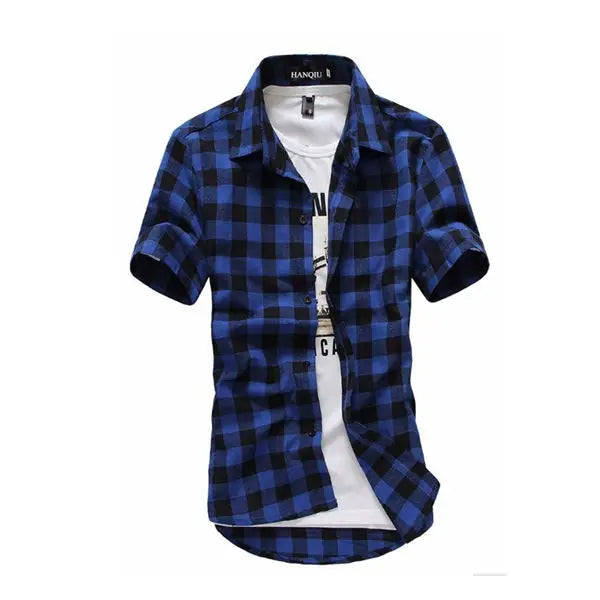 CAMISA XADREZ MASCULINA MANGA CURTA