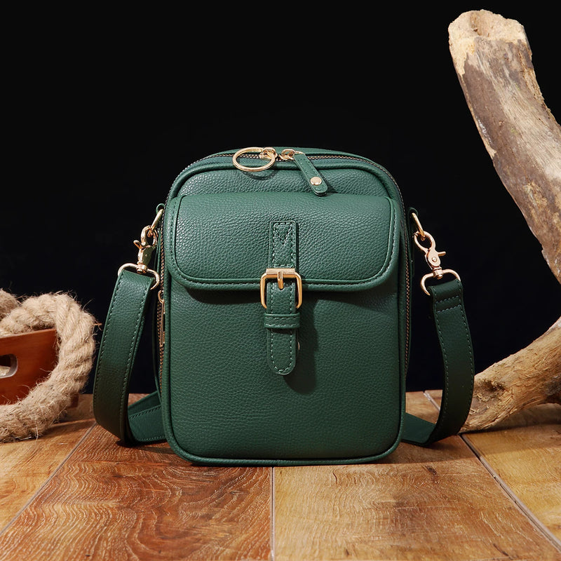 Minimalist Fashion Small Leather Shoulder Bag - Versatile and Practical Crossbody for Daily Use