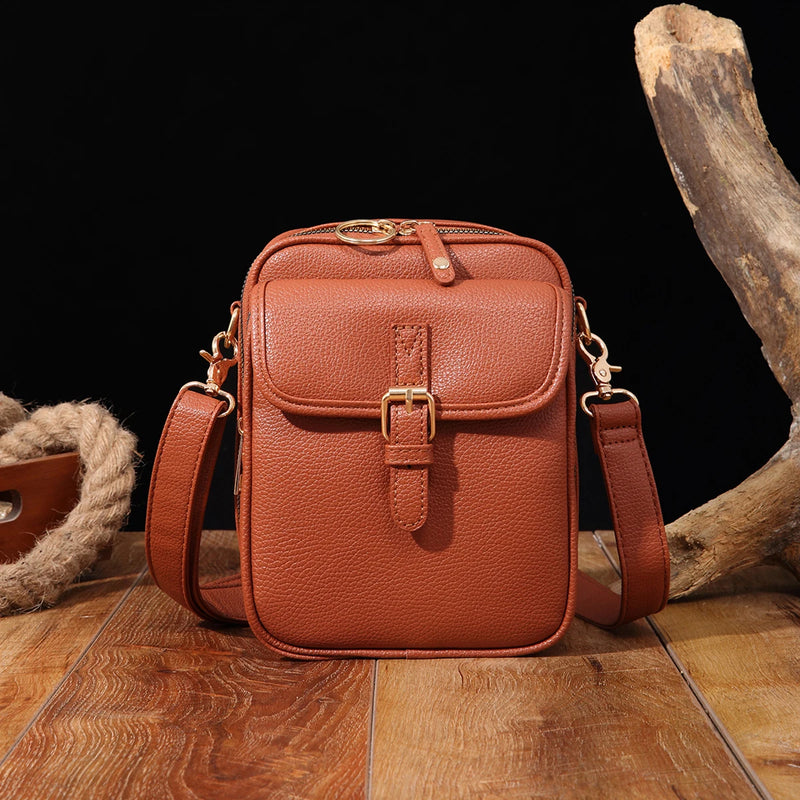 Minimalist Fashion Small Leather Shoulder Bag - Versatile and Practical Crossbody for Daily Use
