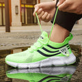Tênis esportivos casuais masculinos, tênis leves e respiráveis, de malha preta, para corrida, atlético, para caminhada.