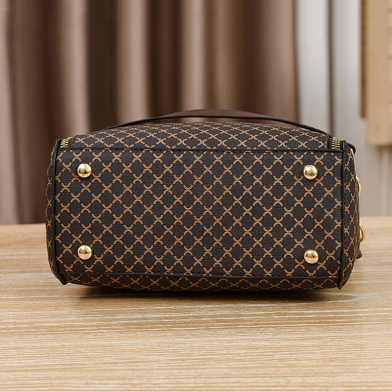 Nova bolsa feminina de luxo com design de ombro tipo balde