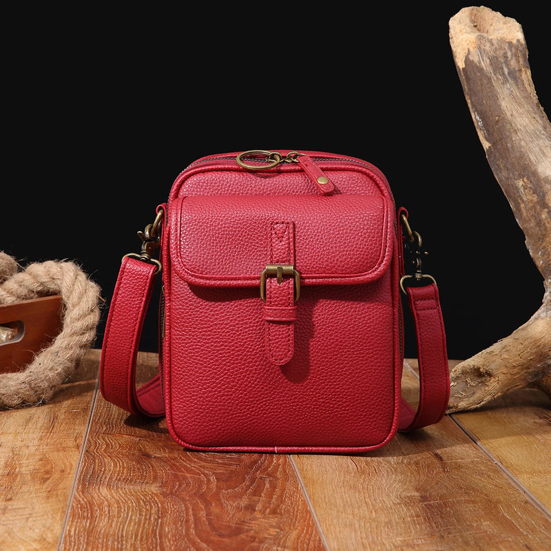 Minimalist Fashion Small Leather Shoulder Bag - Versatile and Practical Crossbody for Daily Use